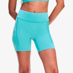 Short On Running Performance Tights Feminino Azul-Claro