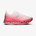 Tênis On Running Cloudsurfer Max Feminino Branco-Rosa-Camélia