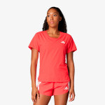 Camiseta adidas Adizero Running Feminina Vermelho-Branco