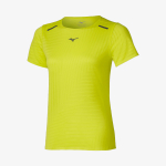 Camiseta Mizuno Running Tech Light Feminina Amarela-Limão