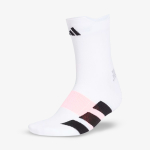 Meia Adidas Adizero Cano Médio Unissex Branca-Preta