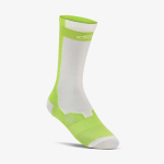 Meia Olympikus BPC Cano Médio Feminina Verde-Limão-Branco