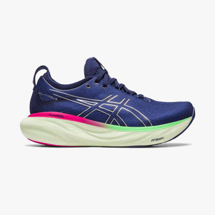 Tênis Asics Gel-Nimbus 25 Feminino Azul-Rosa