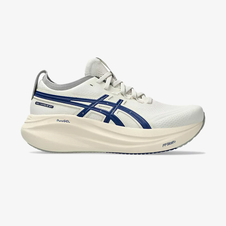 Tênis Asics Gel-Nimbus 27 Feminino Branco-Azul