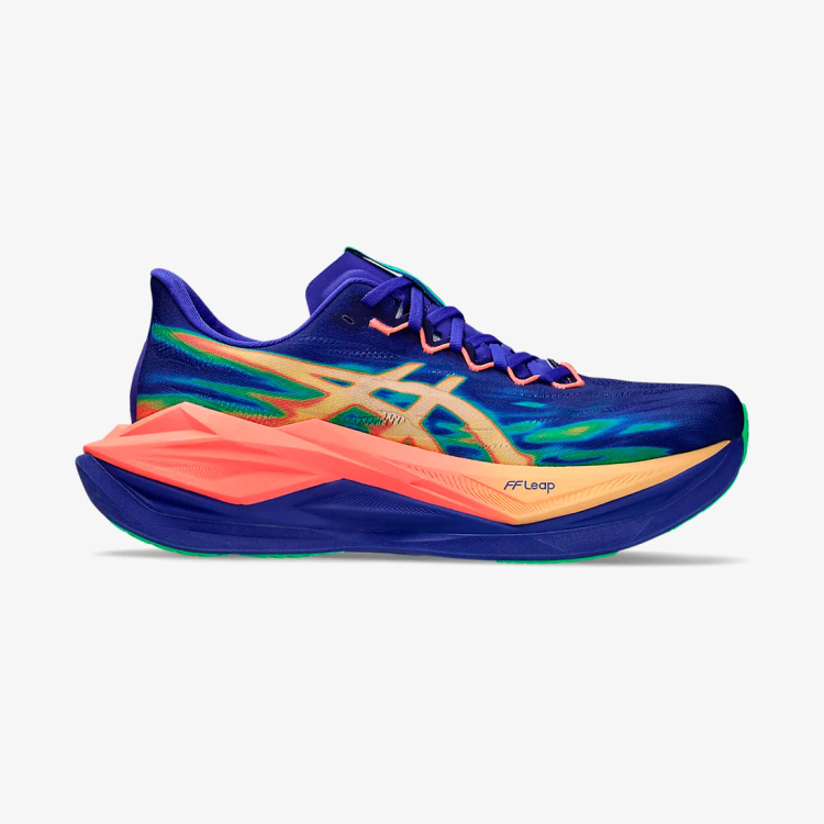 スパイク・シューズ asics SUPERBLAST3 Tênis Asics Superblast 3 Unissex Azul-Laranja