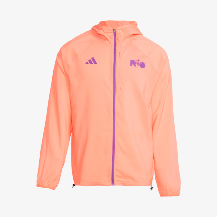 a.r.c ARCHIVIO CENTO 100% レインジャケット Jaqueta Adidas Maratona Do Rio Masculina Laranja-Roxa