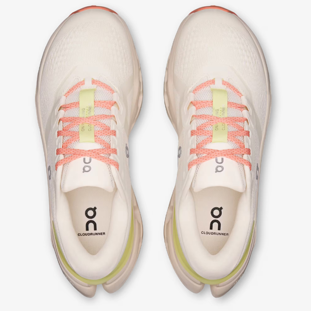 Tênis On Running Cloudrunner 3 Feminino Branco-Laranja